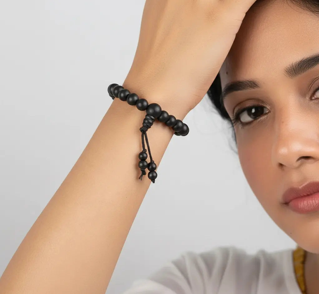 Certified Karungali Mala Bracelet + Free Tulsi Mala worth ₹200